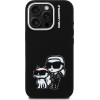 Karl Lagerfeld Case Silicone Karl&Choupette Sketch Magsafe For Iphone 16 Pro Black - (KLHMP16LSKCGRGK)