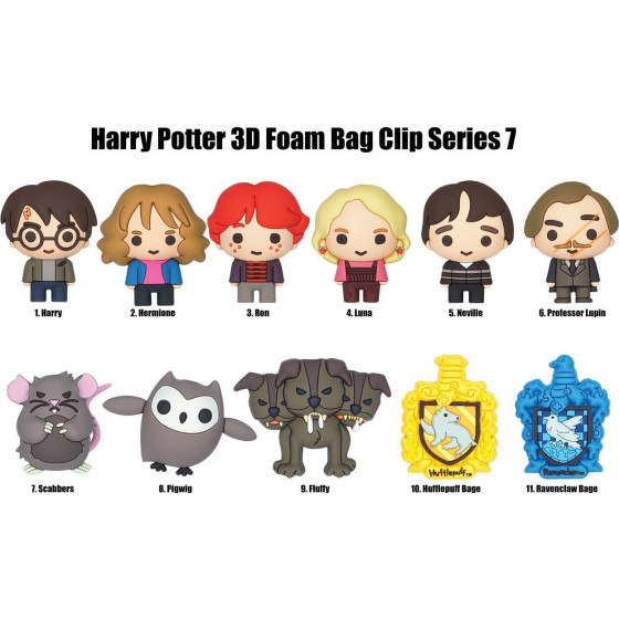Monogram: Harry Potter (Series7) (Blind Bag/Random) 3D Foam Bag Clips Figures (48210)