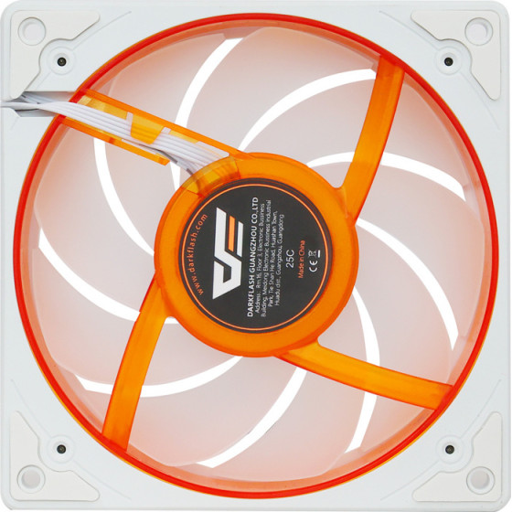 Darkflash ����������� ����� DE8 (�����) - (DE8 Single Fan White)
