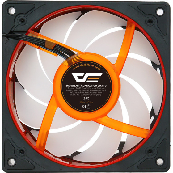Darkflash ����������� ����� DE8 (�����) - (DE8 Single Fan Black)