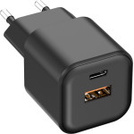 Setty Wall Charger USB-A + USB-C 35W LSGaN-AC-351 black
