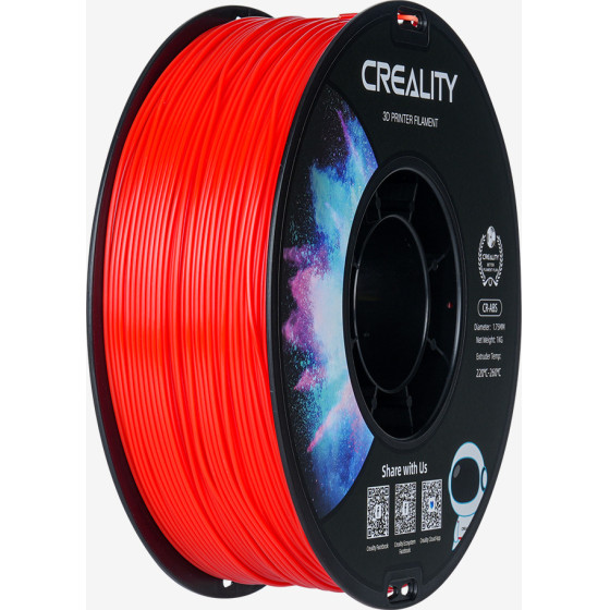 Creality CR-ABS Red 3D Printer Filament, Large Object Stability, Tensile Str. 43MPA, 1 kg Spool1.75 - (3301020032)