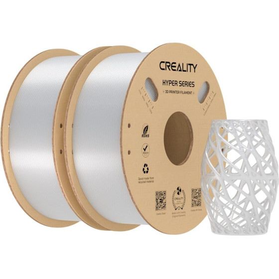Creality Hyper-PETG Value Pack 2kg 2x Transparent 3D Printer Filament, fast print, 2kg 1.76 - (3301030076)