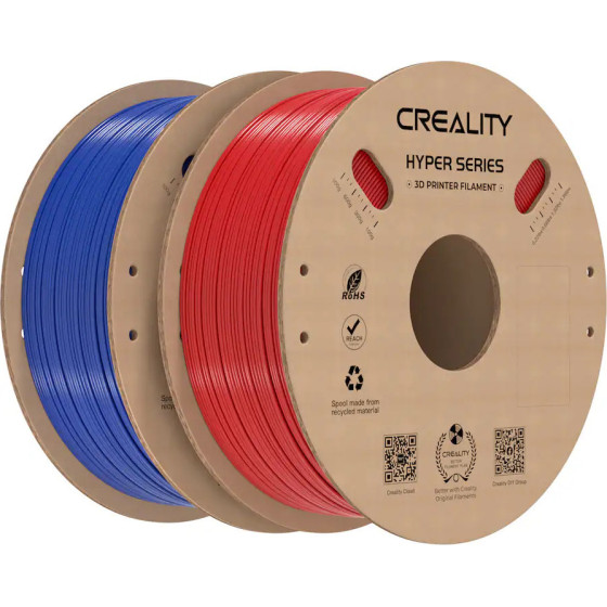 Creality Hyper-PETG Value Pack 2kg Red & Blue 3D Printer Filament, fast print, 2kg 1.77 - (3301030077)