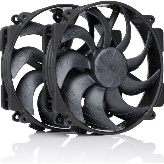 Noctua NF-A14x25r G2 Pwm Sx2-Pp chromax.Black - Dual Fan set, Black - (NF-A14x25r G2 Pwm Sx2-Pp chroma)