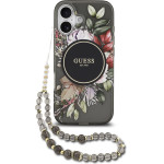 Guess Iml Flowers Strap Magsafe Case For Iphone 17 Black - (GUHMP17SHFWBRCESK)