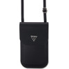 Guess Pu Grained Triangle Logo Phone Bag Black - (GUCWBPGTSPSK)