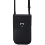 Guess Pu Grained Triangle Logo Phone Bag Black - (GUCWBPGTSPSK)