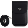 Guess Pu Grained Triangle Logo Phone Bag Black - (GUCWBPGTSPSK)