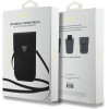 Guess Pu Grained Triangle Logo Phone Bag Black - (GUCWBPGTSPSK)