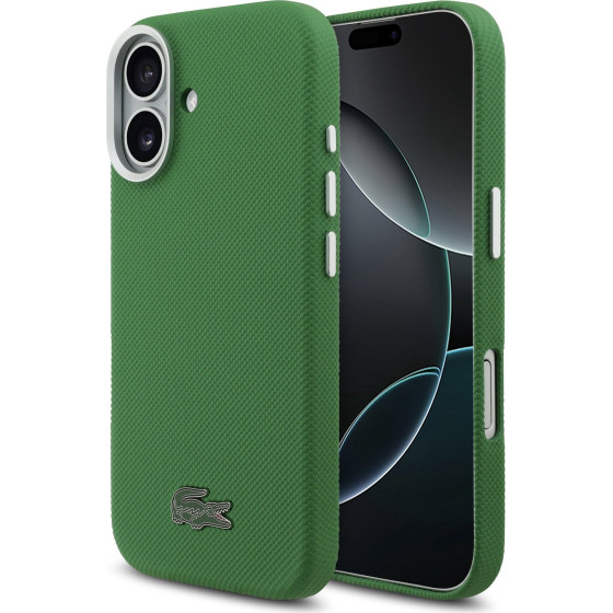 LACOSTE Iconic Petit Pique Metal Logo Magsafe Case For Iphone 17 Green - (LCFCMP17SPLAN)