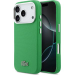 LACOSTE Iconic Petit Pique Metal Logo Magsafe Case For Iphone 17 Pro Green - (LCFCMP17LPLAN)