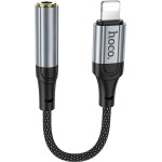 Hoco Adapter Aux Lighnting To Jack 3,5 Mm 0,12 m LS36A Metal gray