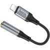 Hoco Adapter Aux Lighnting To Jack 3,5 Mm 0,12 m LS36A Metal gray