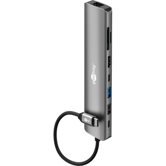 Goobay Slim 8-Port Usb Hub With Hdmi And RJ45, 5 Gbit/s - (79148)