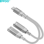 BWOO 2 in 1 Adapter 2 Type C ports to 3.5MM Jack BZ68