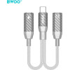 BWOO 2 in 1 Adapter 2 Type C ports to 3.5MM Jack BZ68
