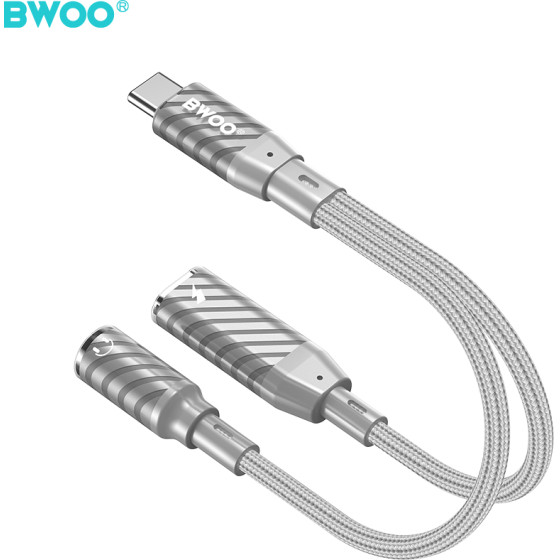 BWOO 2 in 1 Adapter Lightning / Type C to 3.5MM Jack BZ67