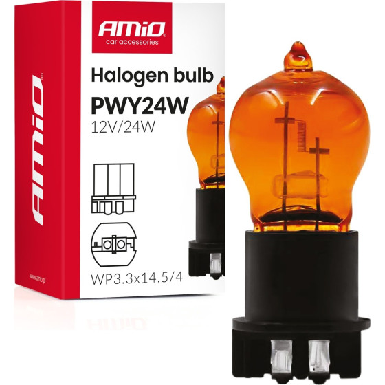 Amio - ����� �������� PWY24W 12V 24W Amber (���������) ���� WP3.3x14.5-4 ��� ���� - 1 ���.(04410/AM) - (04410)