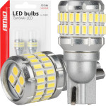 Amio - ����� LED CANBUS T15 (W16W) 48SMD 3014 + 4SMD 3030 ����� 6000K 12V/24V ��� ���� ������� & ��������� ������� - 2���. (04261/AM) - (04261)