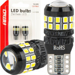 Amio - ������ LED CANBUS T10 (W5W) 27SMD 2016 ������ 5500K 12V/24V - 2���. (04258/AM) - (04258)