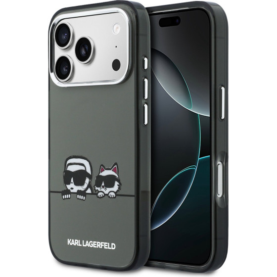Karl Lagerfeld IML K&CH Heads Logo MagSafe Case for iPhone iPhone 17 Pro Max Black - (KLHMP17X6HPKACK)