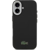 Lacoste Iconic Petit Pique Metal Logo MagSafe Case for iPhone 17 Black - (LCFCMP17SPLAK)
