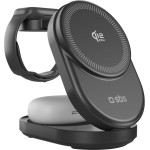 SBS Qi2.2 25W Inductive 3-in-1 Foldable Charging Station with MFI Certificate - Black - (TEWIRFOLD3IN1QI225W)