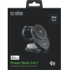 SBS Qi2.2 25W Inductive 3-in-1 Foldable Charging Station with MFI Certificate - Black - (TEWIRFOLD3IN1QI225W)