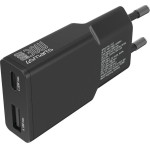 4sMarts Wall Charger Flatplug Duos 30W Gan USB-C/USB-A Black - (541744)