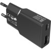 4sMarts Wall Charger Flatplug Duos 30W Gan USB-C/USB-A Black - (541744)