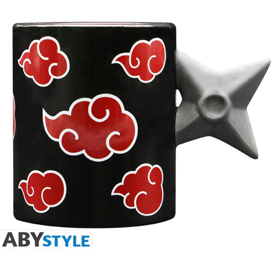 Abysse: Naruto Shippuden - Mug 3D Handle - Shuriken Akatsuki (460ml) (ABYMUGA096)