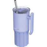 Quokka Umi - 720 Ml Stainless Steel Thermal Mug With Straw And Silicone Base (Lavender) - (40094)