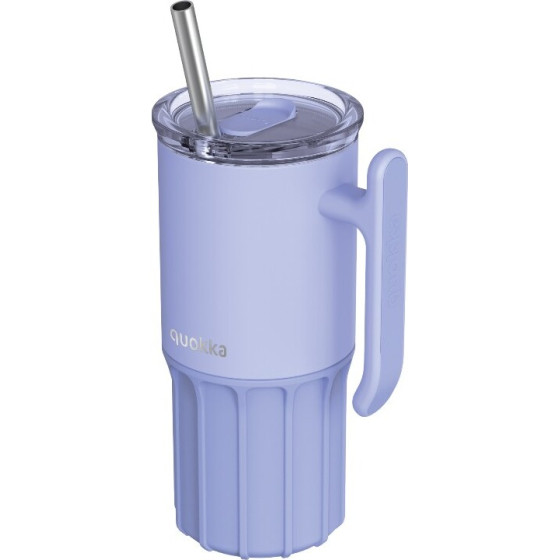 Quokka Umi - 720 Ml Stainless Steel Thermal Mug With Straw And Silicone Base (Lavender) - (40094)