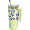 Quokka Umi - Stainless Steel Thermal Mug 720 Ml With Straw And Silicone Coaster (Green Tea) - (40089)