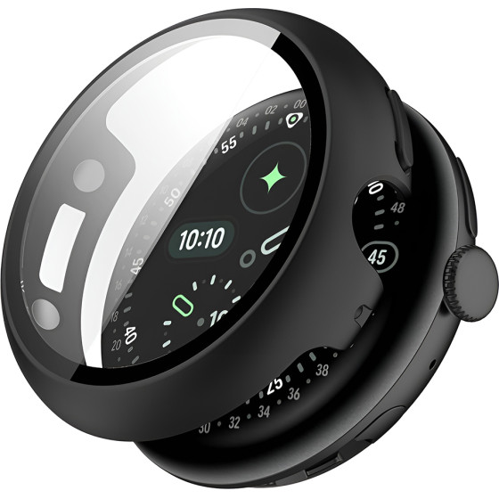 Techsuit - Defense360 Pro + Screen Protector - Google Pixel Watch 4 45mm - Black