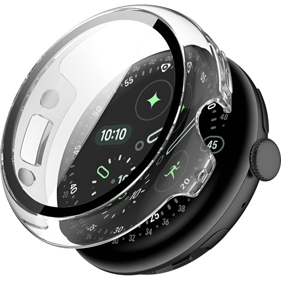 Techsuit - Defense360 Pro + Screen Protector - Google Pixel Watch 4 45mm - Clear