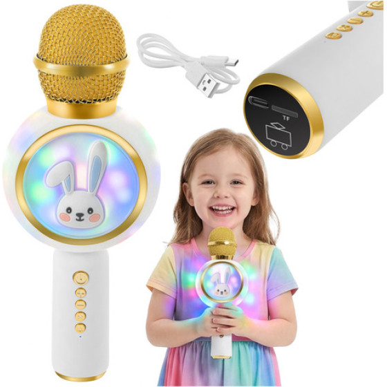 Izoxis 27047 Wireless Karaoke Microphone White - (18784-0)