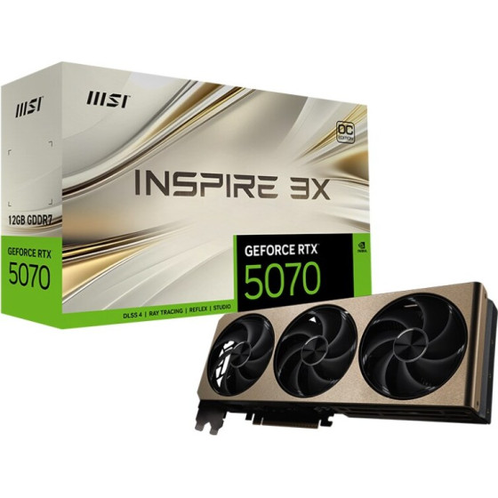 MSI Geforce Rtx 5070 12G Inspire 3X Oc Nvidia 12 Gb GDDR7 - (V532-006R)