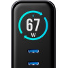 3MK Network Charger Incharge Lumin Pd 67W QC4+ Pps Afc Fcp Scp USB-A 2xUSB-C Tft With Display Black - (5903108705295)
