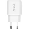 Tech-Protect NCA45W-Gan 2-Port Network Charger Pd 45W / QC3.0 + TYPE-C Cable WHITE
