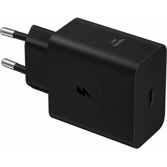 Samsung Wall Charger , 60W, 3A, 1 x USB-C, Black - (EP-T6010NBEGWW)