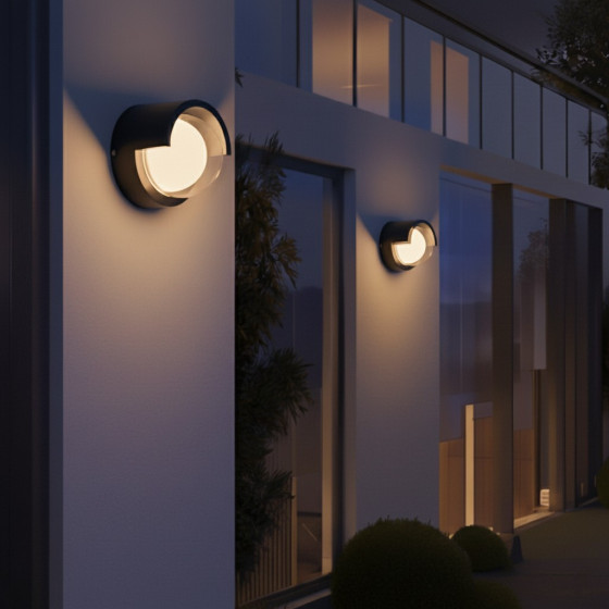 Kelvo Lighting Kelvo Nexa ��������� ������ / ������ Led 6W 600lm 180� Ac 220-240V ��������� IP65 ����� ����� 2700K - Sanan Smd Chip & Tuv Sud Driver - ����� ��� - �11 x �9 x �11cm - 5 ������ ������� - (KLV-101-0252)
