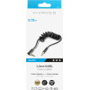 Vivanco Spiral Cable 3.5mm Jack To 3.5mm Jack 0.75m Black - (JACK90SPIR07GK)