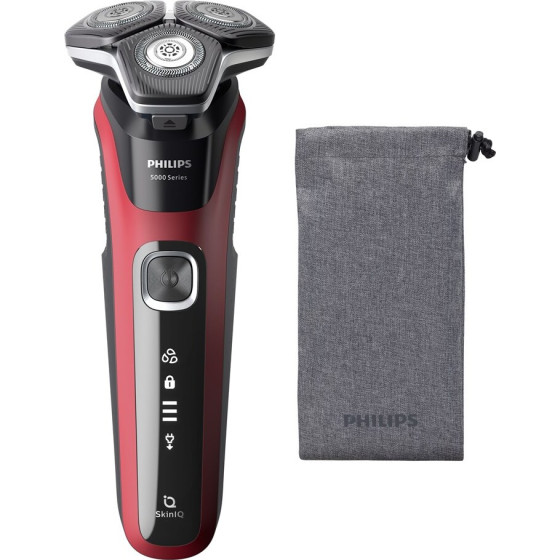 Philips Shaver Series 5000 men's Shaver Rotation Shaver Trimmer Black, Red - (S5883/10)