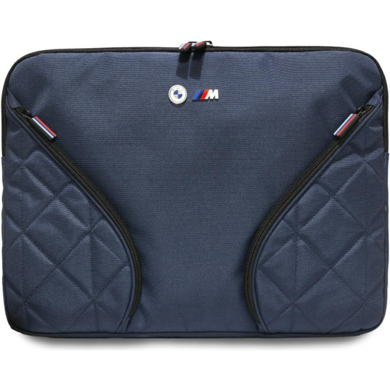 BMW Bag Nylon Pockets & Metal Logo Sleeve 16 Navy - (BMCS15PNYPOV)