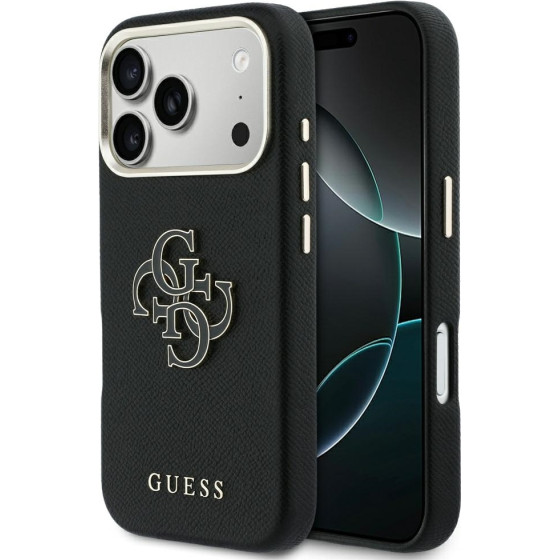 Guess Case Fw Resin Logo For Iphone 17 Pro Black - (GUHCP17L5PS4RGGK)