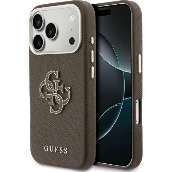 Guess Case Fw Resin Logo For Iphone 17 Pro Brown - (GUHCP17L5PS4RGGW)