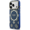 Guess Case Iml Peony Dot Magsafe For Iphone 17 Pro Blue - (GUHMP17L5HPOEDB)