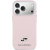 Karl Lagerfeld Case Karl & Choupette Head Pins Saffiano Magsafe For Iphone 17 Pro Pink - (KLHMP17L6PFKCLP)
